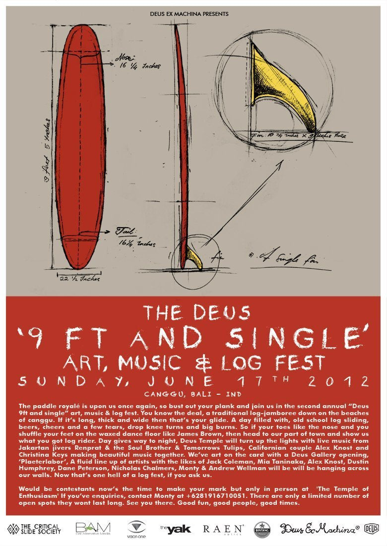 Deus 9ft and single art music & log fest