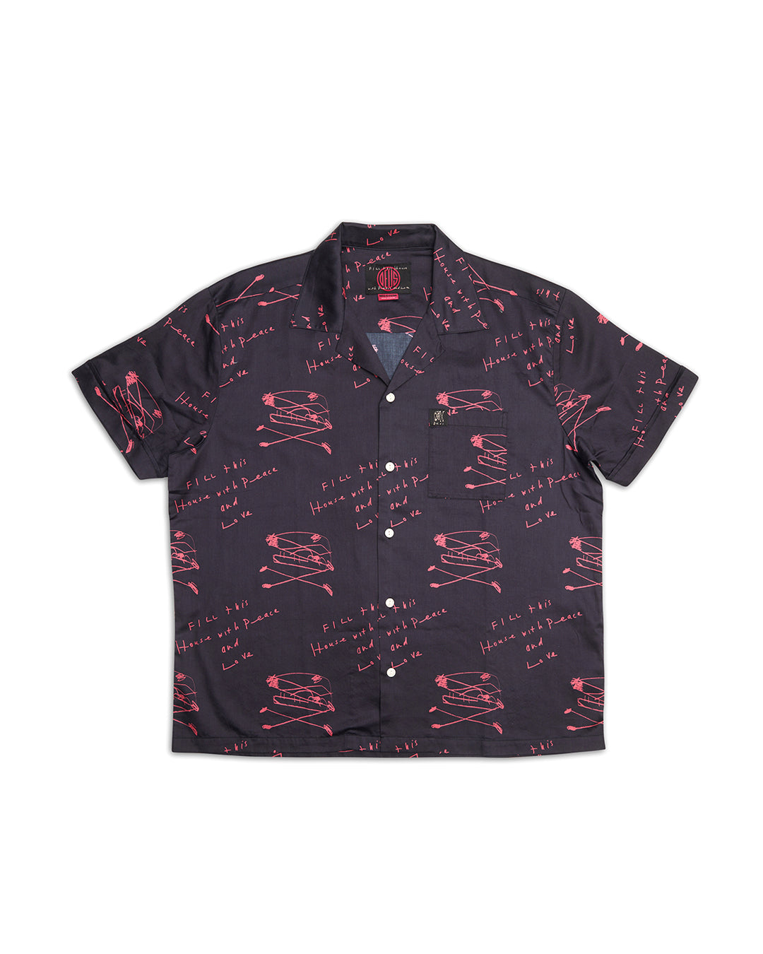 Old House Shirt - Red|Flatlay