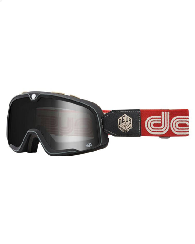 Deus Barstow Goggle - Black-Red Smoke Lens