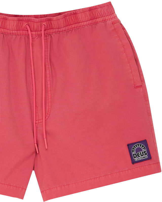 Sandbar Garment Dyed Mesh Short - Melon Red