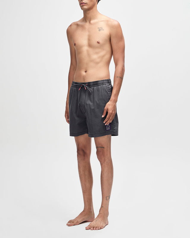 Sandbar Garment Dyed Mesh Short - Anthracite