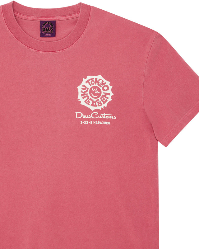 Tokyo Address Tee - Melon Red