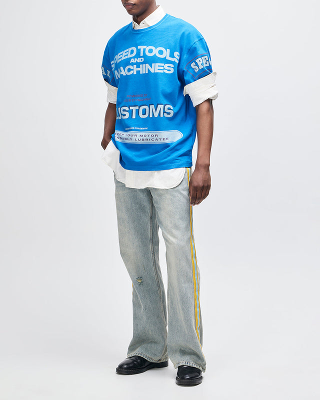 Flohmarkt Oversized Tee - Daphne Blue