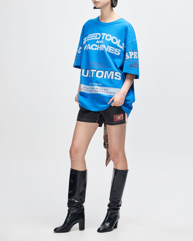 Flohmarkt Oversized Tee - Daphne Blue