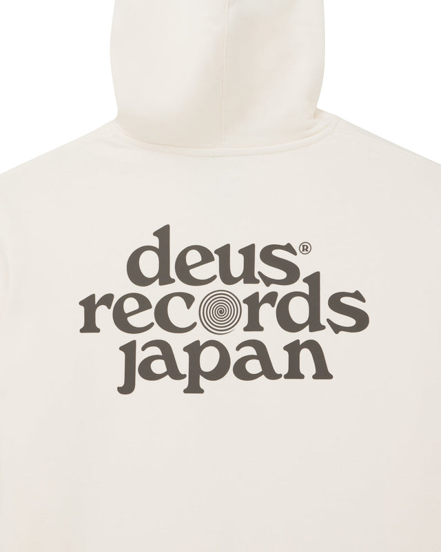 Strata Zip Hoodie - Dirty White