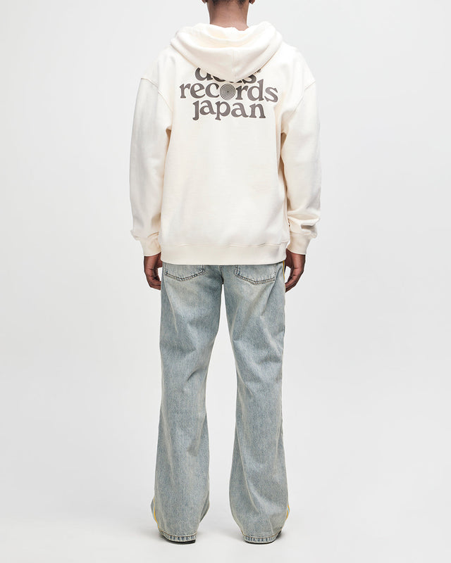 Strata Zip Hoodie - Dirty White