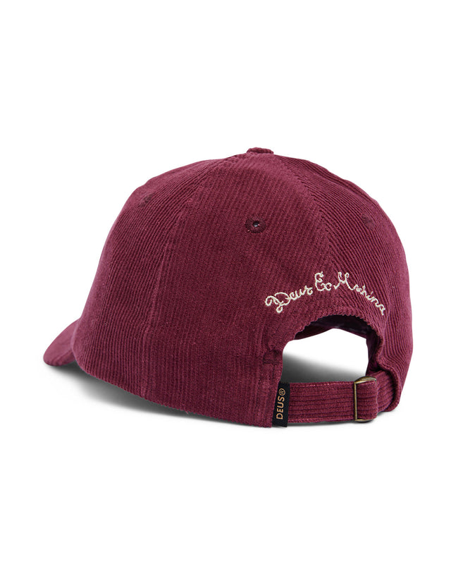 Shield Cord Dad Cap - Burgundy