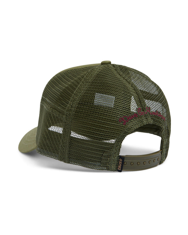 pill logo trucker pine
