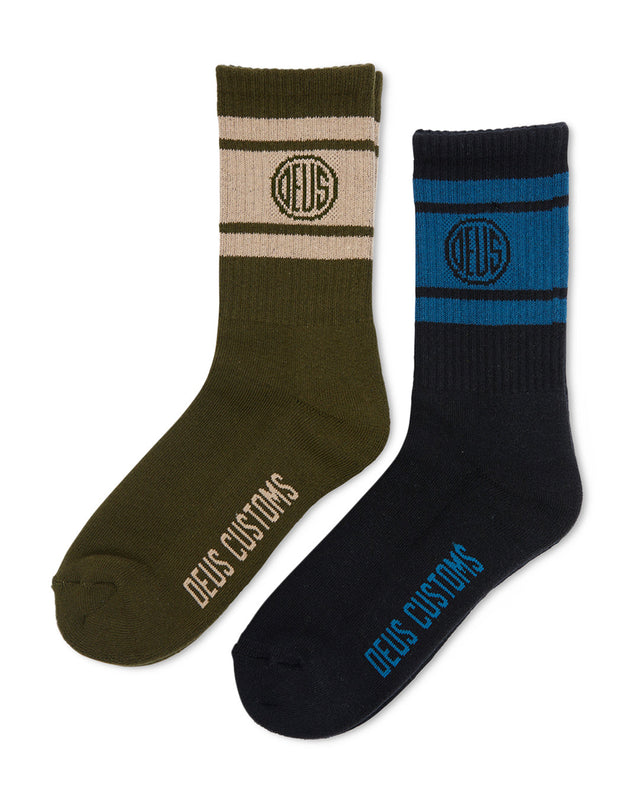 Pill Logo Sock - 2 Pack Multi