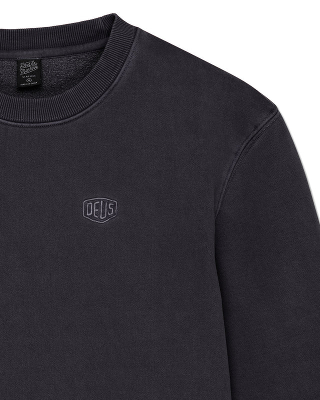 Shield Garment Dyed Crew - Black
