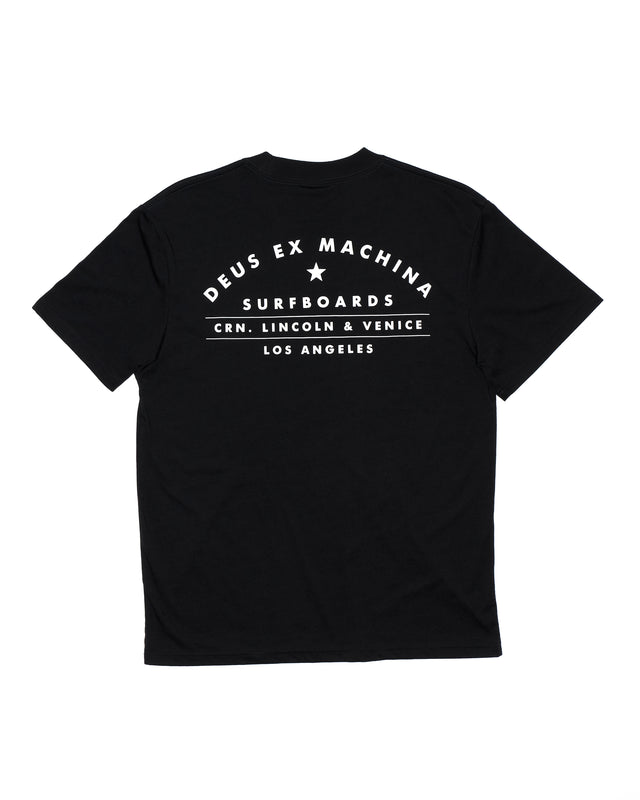 Los Angeles Surf Address Tee - Black