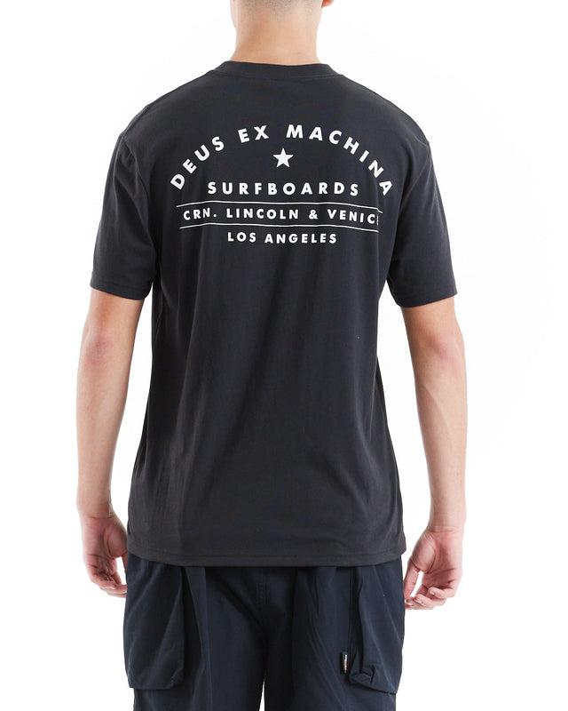 Los Angeles Surf Address Tee - Black