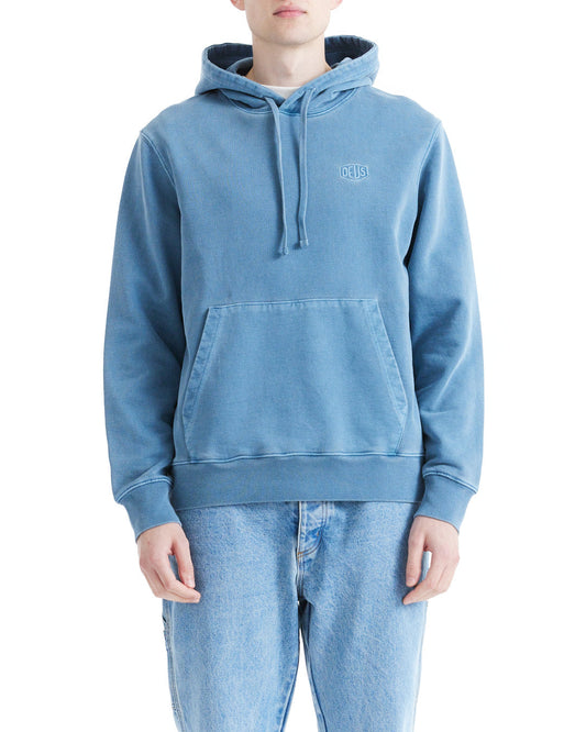 shield-garment-dyed-hoodie-legion-blue|Model