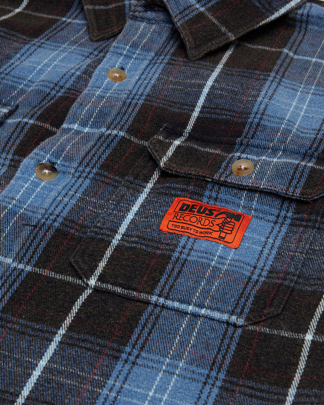 Too Busy To Work Shirt - Blue Check