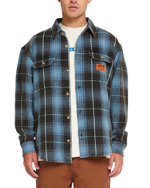 Too Busy To Work Shirt - Blue Check