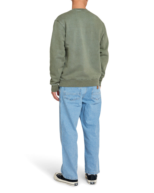 Garment Dyed Shield Crew - Lichen Green