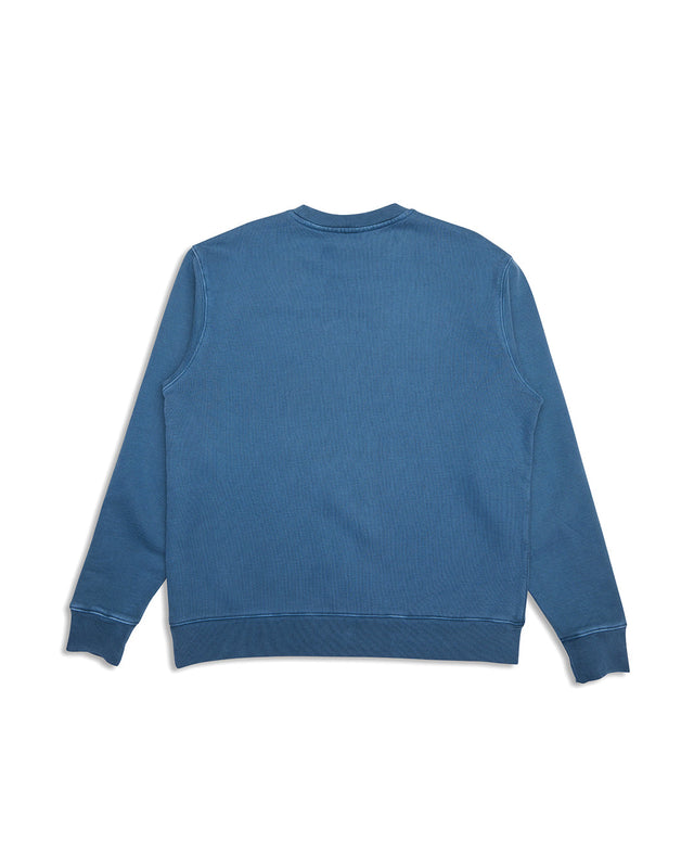 Garment Dyed Shield Crew - Atlantic Deep